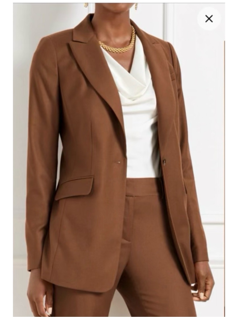 Talbots Luxe Italian Flannel Blazer in Brown Sugar - Tailored Blazer Jacket